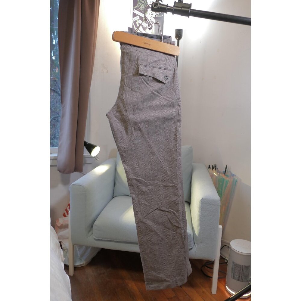 H&M Cotton Check Dress Pants - 36R